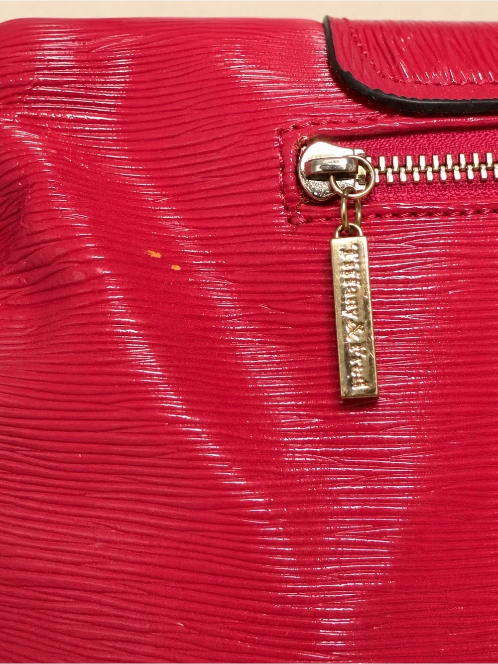 Tiffany & Fred Hot Pink Patent Leather Satchel - Picture 10 of 13